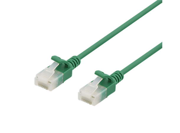 Cat6a patch cable 0,5m, slim 3,5mm in diameter, green