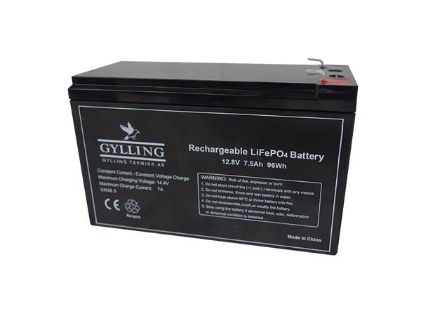 Gylling Teknikk LiFePo4 batteri 12 volt 7,5 ah