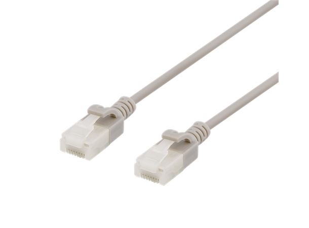 Cat6a patch cable 0,5m, slim 3,5mm in diameter, grey