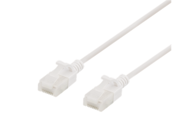 Cat6a patch cable 0,5m, slim 3,5mm in diameter, white
