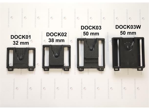 Klickfast beltefeste i plast 50mm for tykt belte